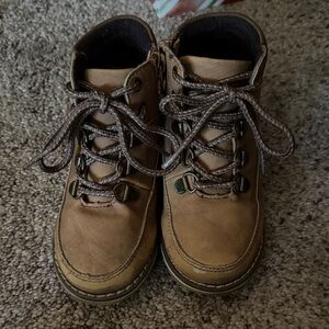 Kids Brown Lace-Up Boots